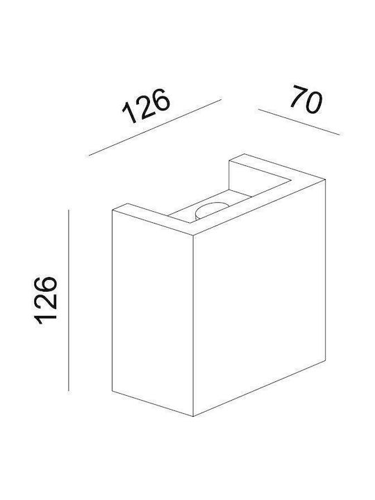 Aca Block Φωτιστικό Τοίχου Λευκό 7x7x7εκ. Aca Block Φωτιστικό Τοίχου Λευκό 7x7x7εκ.