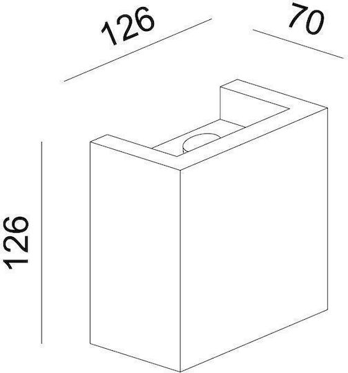 Aca Block Φωτιστικό Τοίχου Λευκό 7x7x7εκ. Aca Block Φωτιστικό Τοίχου Λευκό 7x7x7εκ.