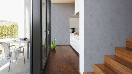 Wall Wallpaper Vinyl Gray 1005x53cm Washable