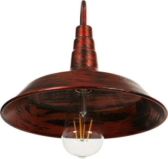 GloboStar Iron Rust Industrial Wall Lamp with E27 Socket Brown 26x32cm