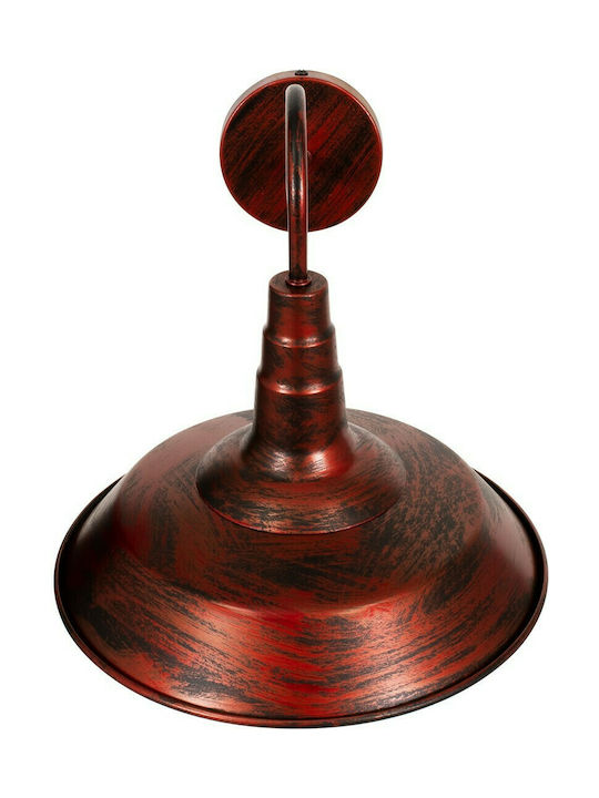 GloboStar Iron Rust Industrial Wall Lamp with E27 Socket Brown 26x32cm