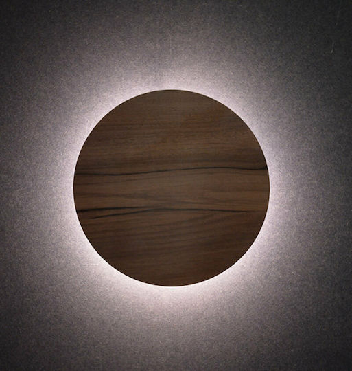 Aca Eclipse Modern Lamp Wall with Integrated LED and Warm White Light Brown 14x3.6cm