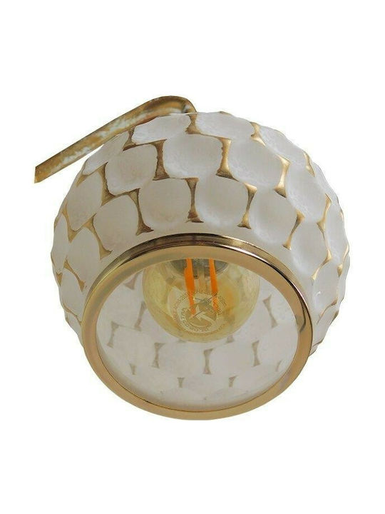 GloboStar Mermaid Industrial Wall Lamp with E27 Bulb Base Gold 12x27cm