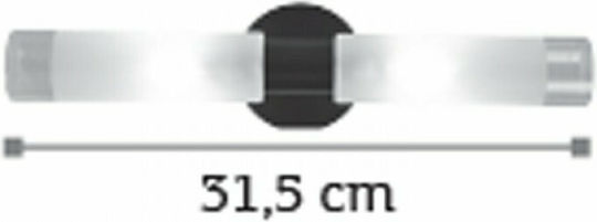 Inlight 1050 Modern Lamp Wall with Socket G9 Black 31.5cm