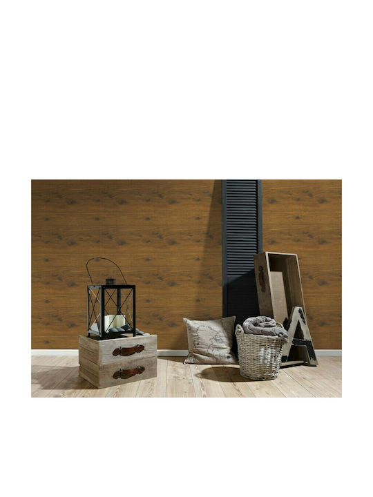 Tapet de Perete 1000x53cm Wood Stone Vinil Bej Lavabil