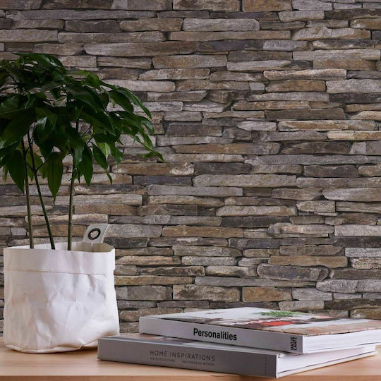 Tapet de Perete 1000x53cm Wood Stone Vinil Maro Lavabil