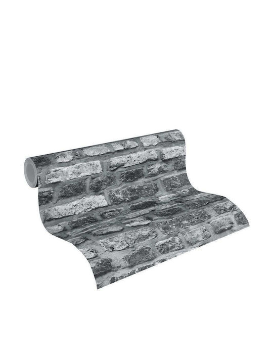 Wallpaper Il Decoro Vinyl Gray L1005xW53cm Washable