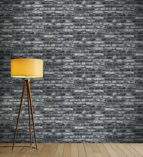 Ταπετσαρία Τοίχου Il Decoro Βινυλίου Γκρι 1005x53cm Πλενόμενη