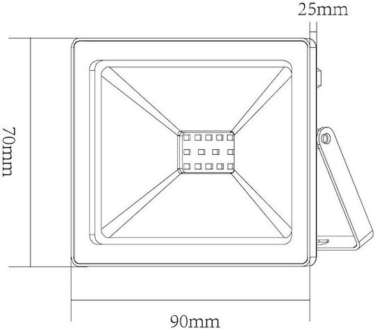 Aca Waterproof LED Floodlight 10W Green IP66