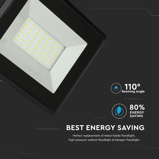 V-TAC VT-4051 Στεγανός Προβολέας LED 50W Ψυχρό Λευκό 6400K IP65