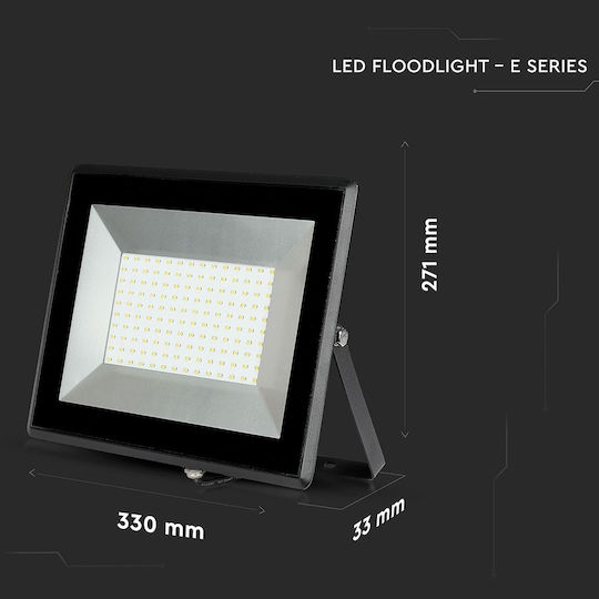 V-TAC Στεγανός Προβολέας LED 100W Θερμό Λευκό 3000K IP65