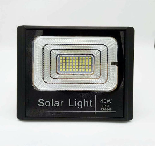 Waterproof Solar LED Flood Light 40W Cold White 6500K with Remote Control IP67