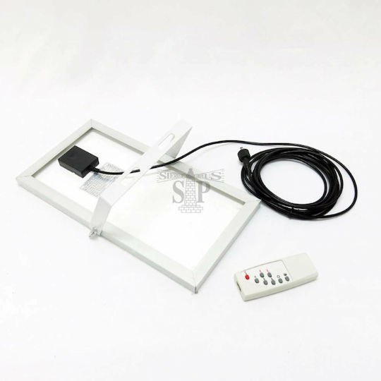 Waterproof Solar LED Flood Light 25W Cold White 6500K with Photocell and Remote Control IP66