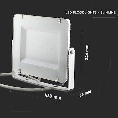 V-TAC Rezistent la apă Proiector LED 200W Alb Natural 4000K IP65