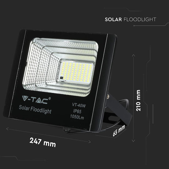 V-TAC Waterproof Solar LED Floodlight 16W Natural White 4000K with Remote Control IP65
