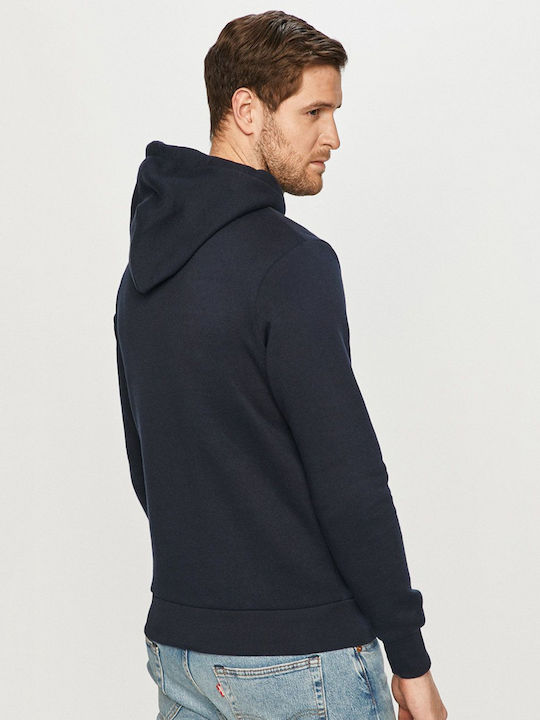 Jack & Jones Men's Sweatshirt with Hood and Pockets Navy / Red