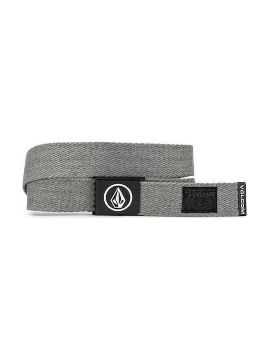 Volcom Circle Men's Fabric Webbing Belt Wide Belt Gray