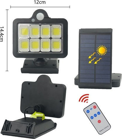 F160 Wasserdichter Solar LED Flutlichter 1.5W mit Bewegungssensor IP65