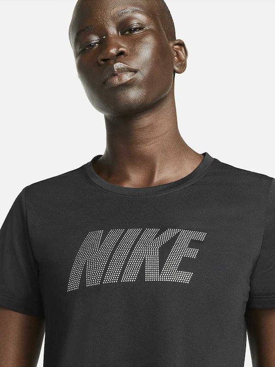 One Γυναικείο Crop Top Κοντομάνικο Μαύρο
