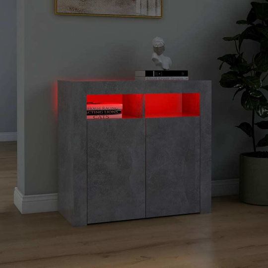 Wooden Sideboard Grau 80x35x75cm