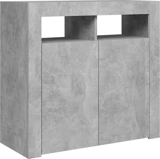 Wooden Sideboard Grau 80x35x75cm