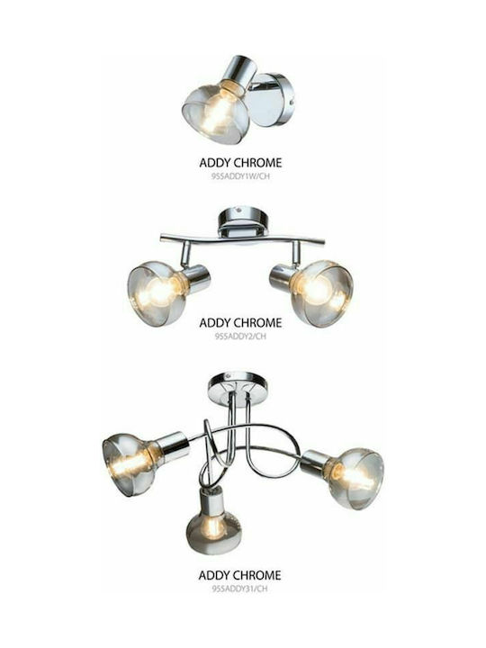 Elmark Addy Ceiling Mount Light 30pcs Silver with Socket E14