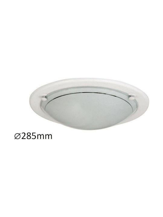 Rabalux Ufo Modern Glass Ceiling Mount Light with Socket E27 in White color 31.5pcs