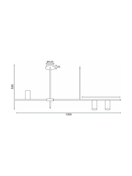 Aca Aristo Ceiling Light 130cm Aca Aristo Ceiling Light 130cm