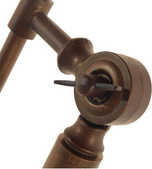 GloboStar Silene Vintage Floor Lamp H194xW27cm. with Socket for Bulb E27 Brown