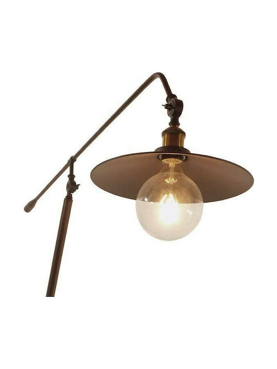GloboStar Silene Vintage Φωτιστικό Δαπέδου Υ194εκ. Καφέ GloboStar Silene Vintage Φωτιστικό Δαπέδου Υ194εκ. Καφέ