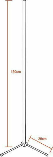 GloboStar LED Stehleuchte H150cm. mit RGBW Licht 150lm Schwarz