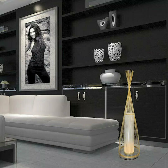 V-TAC Vintage Floor Lamp H94xW30cm. with Socket for Bulb E27 Brown