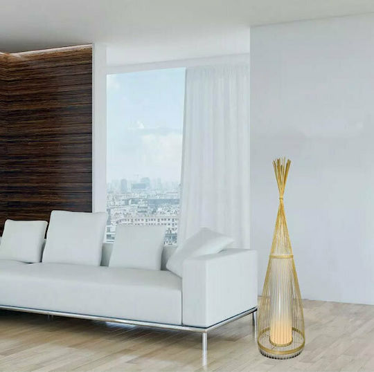 V-TAC Vintage Floor Lamp H94xW30cm. with Socket for Bulb E27 Brown