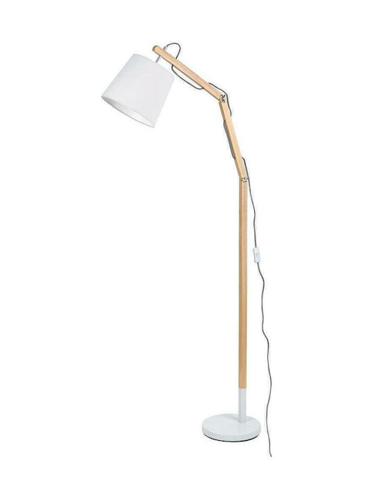 Rabalux Thomas Floor Lamp H157xW23cm. with Socket for Bulb E27 White