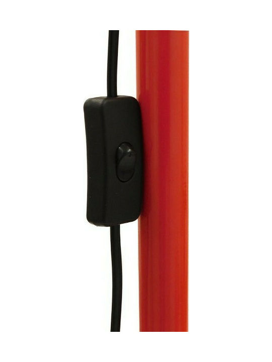 GloboStar Audrey Vintage Floor Lamp H190xW27.5cm. with Socket for Bulb E27 Red