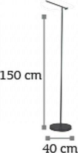 Inlight LED Floor Lamp H150xW40cm. with Warm White Light 1600lm Black