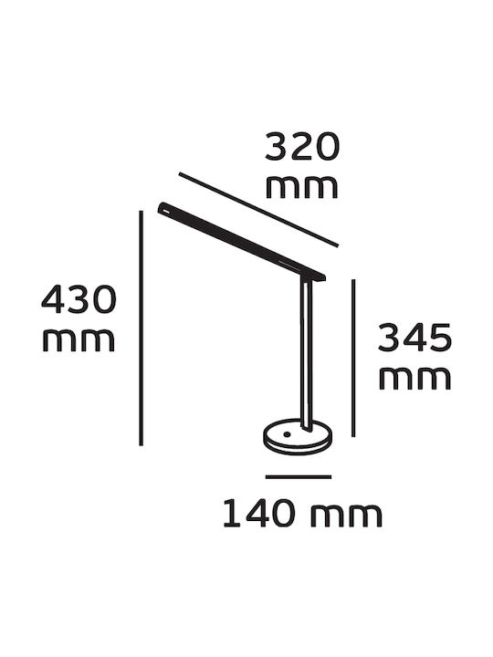 VK Lighting LED Office Lamp Foldable in White Color