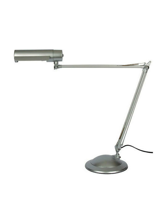 VK Lighting VK/HD2001A Φωτιστικό Γραφείου με Σπαστό Βραχίονα σε Ασημί Χρώμα