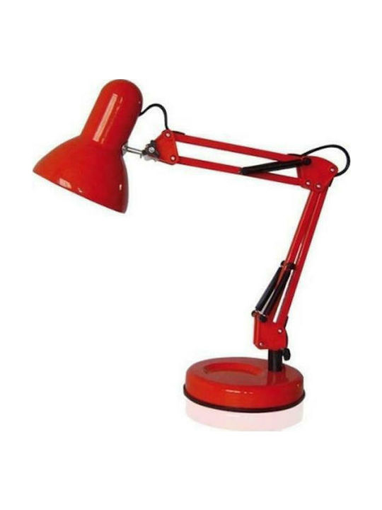 Fos me Office Lamp with Foldable Arm for Socket E27 in Red Color