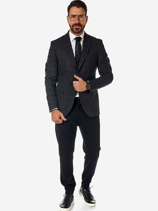 Men's Winter Suit Jacket Regular Fit Anthracite