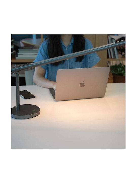 Allocacoc Lightstrip Touch LED Office Lamp with Foldable Arm in Silver Color