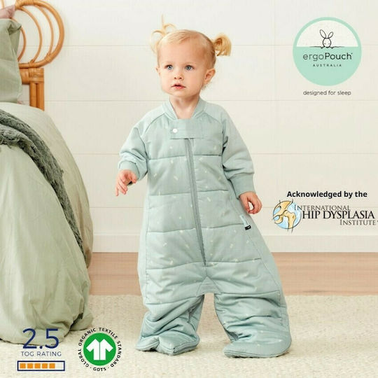 Ergo Pouch Autumn Sleeping Bag with Feet Sleep Suit Bag 2.5 Tog Sage