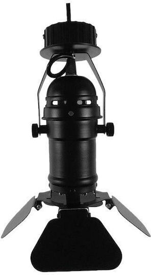 GloboStar Chicago Single Spot with Socket E27 in Black Color