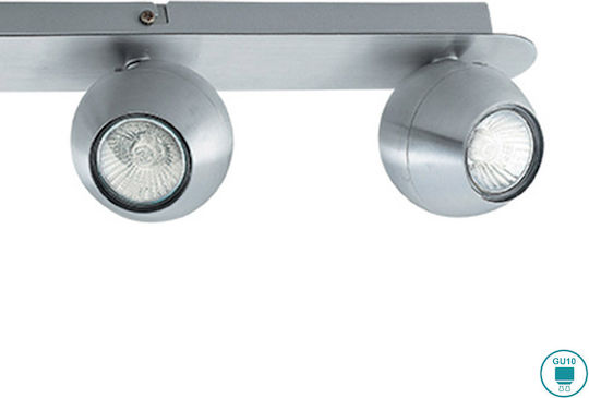 Viokef Norman Dreifach Spot mit Fassung GU10 in Gray Farbe