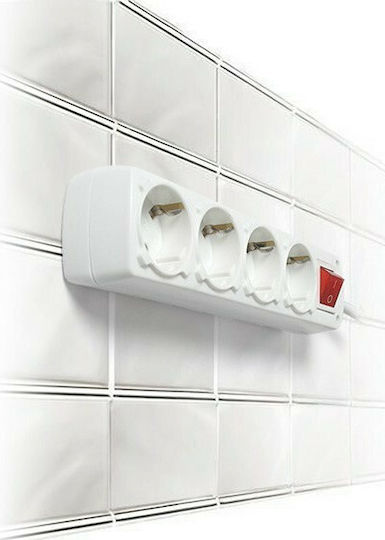 SAS Steckdosenleiste 3 Positionen mit Schalter und Kabel 3m