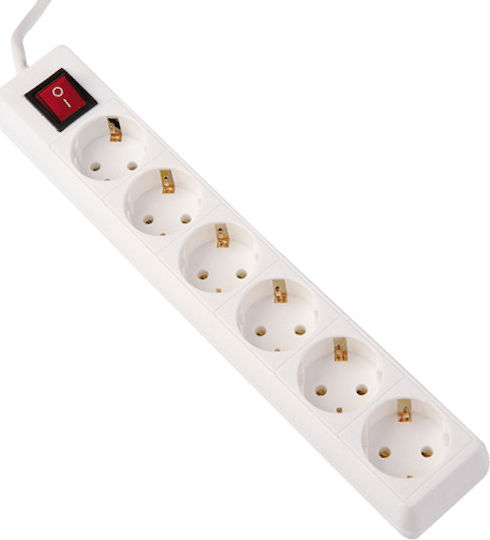 Eurolamp Πολύπριζο 6 Θέσεων με Καλώδιο 1.5m