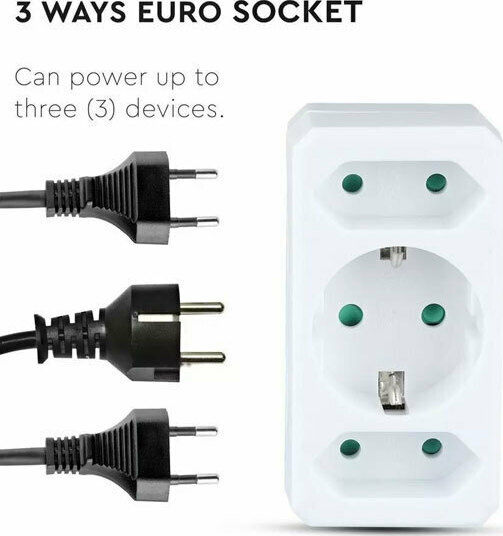 V-TAC T-Shaped Wall Plug 3 Positions