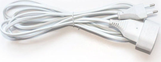 Com 3m 2x0.75mm Extension Cable Cord 2x0.75mm²/3m White