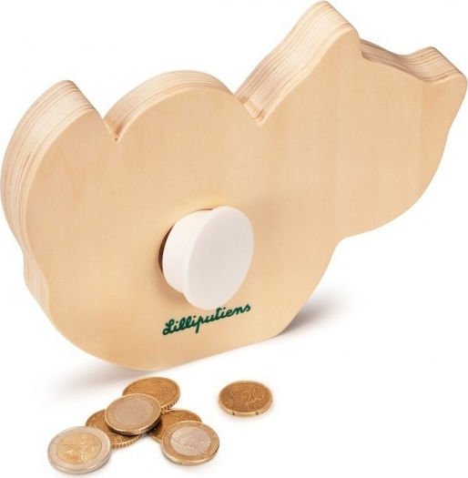 Lilliputiens Fuchs Alice Piggy Bank Kinder Spardose Holz Rot 20x2.6x14.4cm