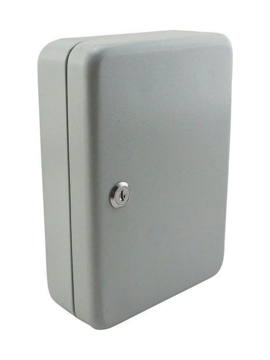 FFG Wall Key Holder Metallic 48 positions 48 positions with Lock 25x7.5x18cm